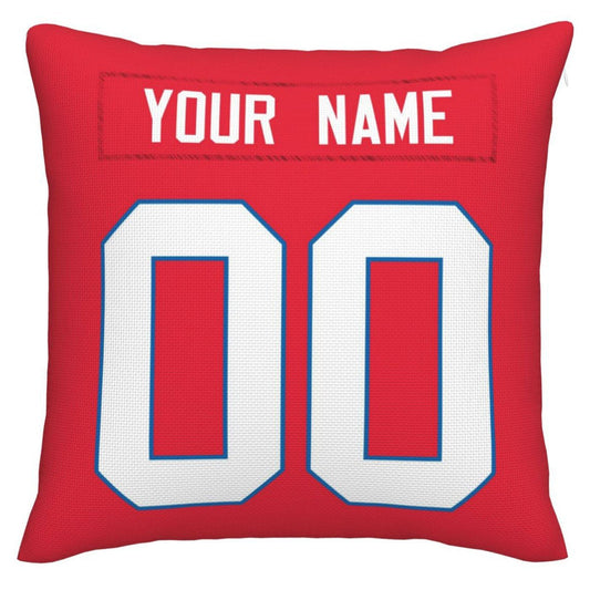 Custom B.Bills Pillow Royal Football Team Decorative Throw Pillow Case Print Personalized Football Style Fans Letters & Number Birthday Gift Football Pillows