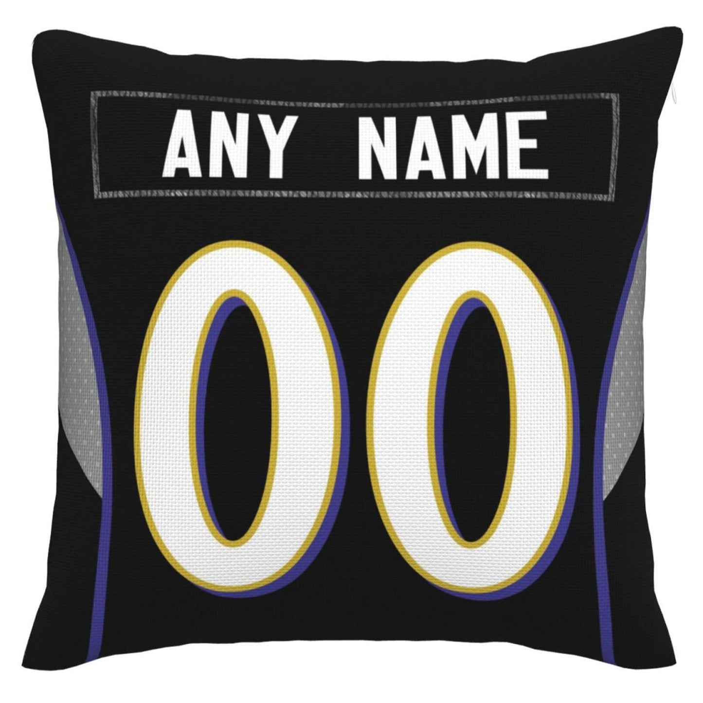 Custom B.Ravens Pillow Purple Football Team Decorative Throw Pillow Case Print Personalized Football Style Fans Letters & Number Birthday Gift Football Pillows