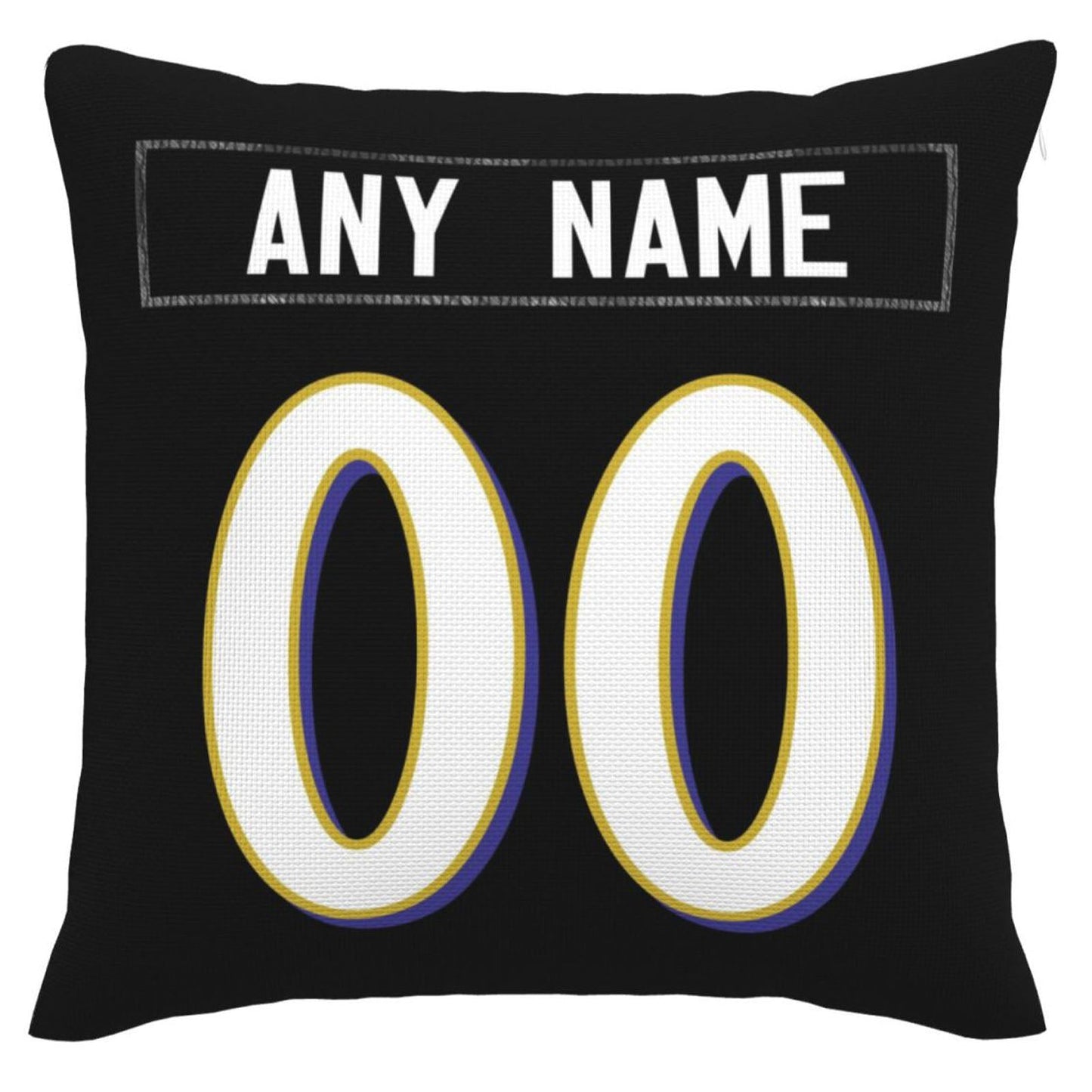 Custom B.Ravens Pillow Purple Football Team Decorative Throw Pillow Case Print Personalized Football Style Fans Letters & Number Birthday Gift Football Pillows