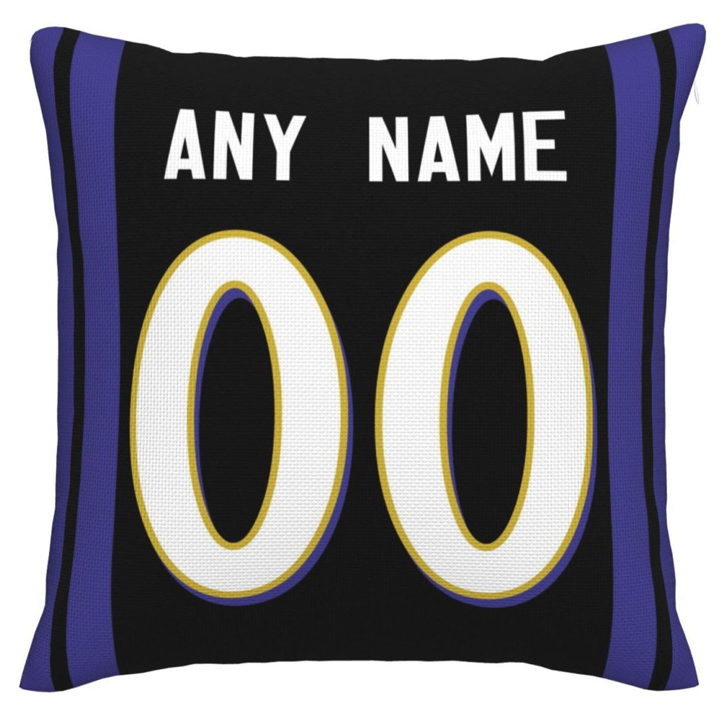 Custom B.Ravens Pillow Purple Football Team Decorative Throw Pillow Case Print Personalized Football Style Fans Letters & Number Birthday Gift Football Pillows