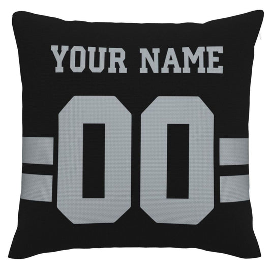 Custom LV.Raiders Pillow Decorative Throw Pillow Case - Print Personalized Football Team Fans Name & Number Birthday Gift Football Pillows