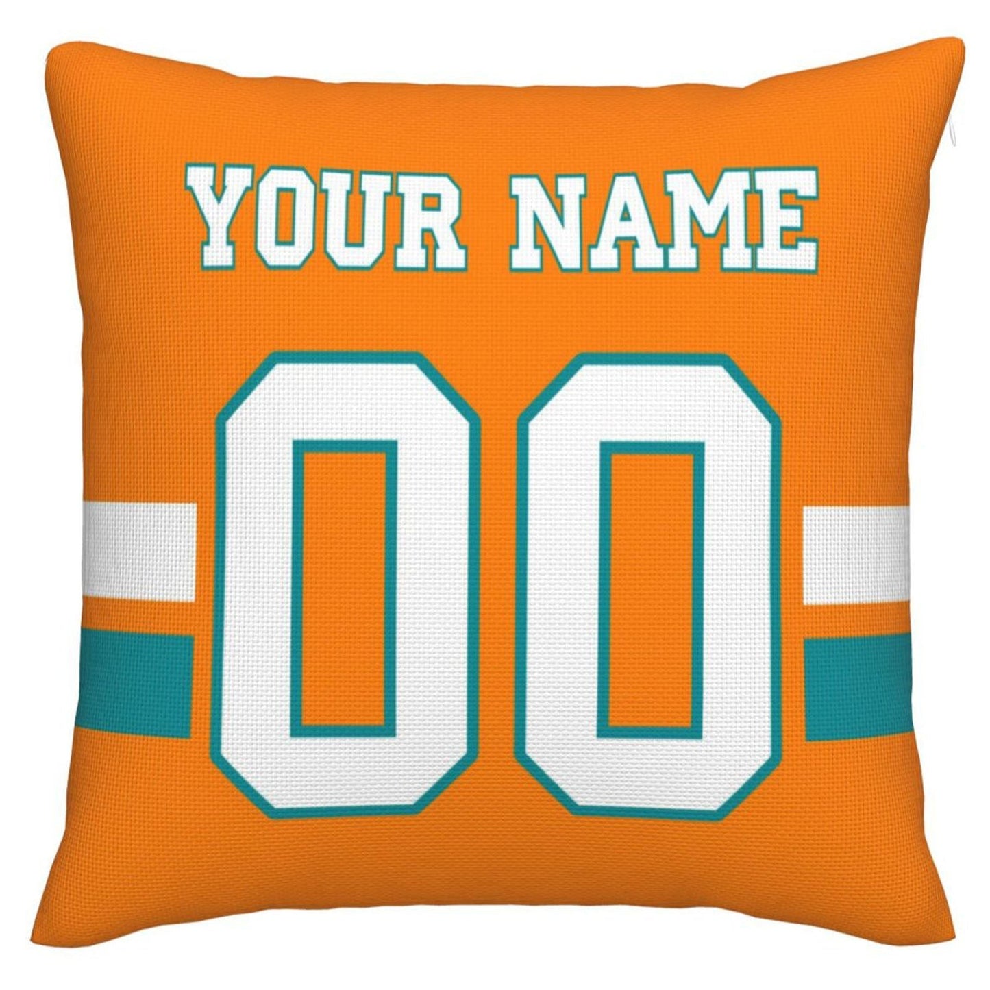 Custom M.Dolphins Pillow Decorative Throw Pillow Case - Print Personalized Football Team Fans Name & Number Birthday Gift Football Pillows