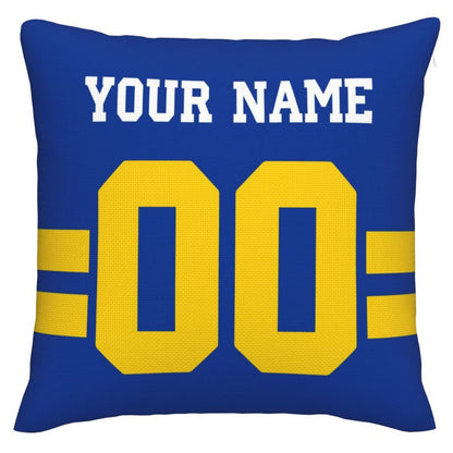 Custom LA.Rams Pillow Decorative Throw Pillow Case - Print Personalized Football Team Fans Name & Number Birthday Gift Football Pillows