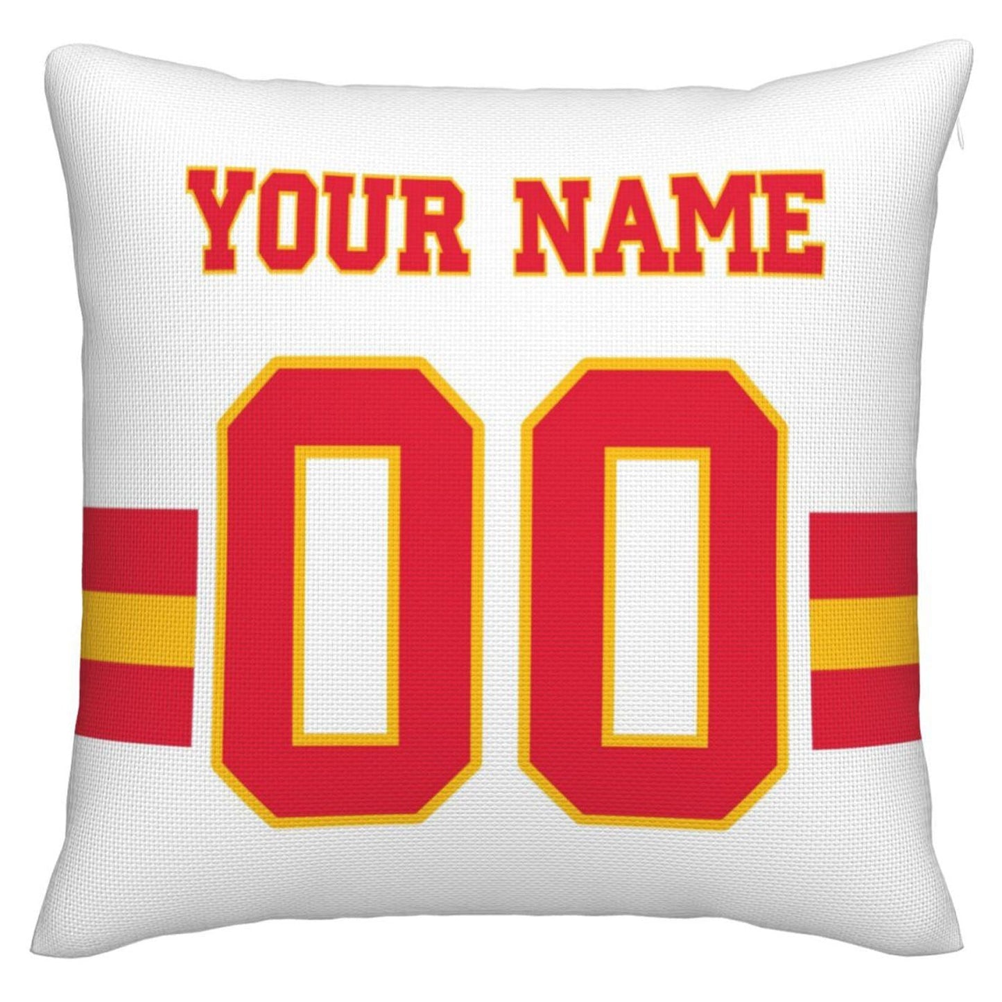 Custom KC.Chiefs Pillow Decorative Throw Pillow Case - Print Personalized Football Team Fans Name & Number Birthday Gift Football Pillows