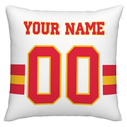 Custom KC.Chiefs Pillow Decorative Throw Pillow Case - Print Personalized Football Team Fans Name & Number Birthday Gift Football Pillows