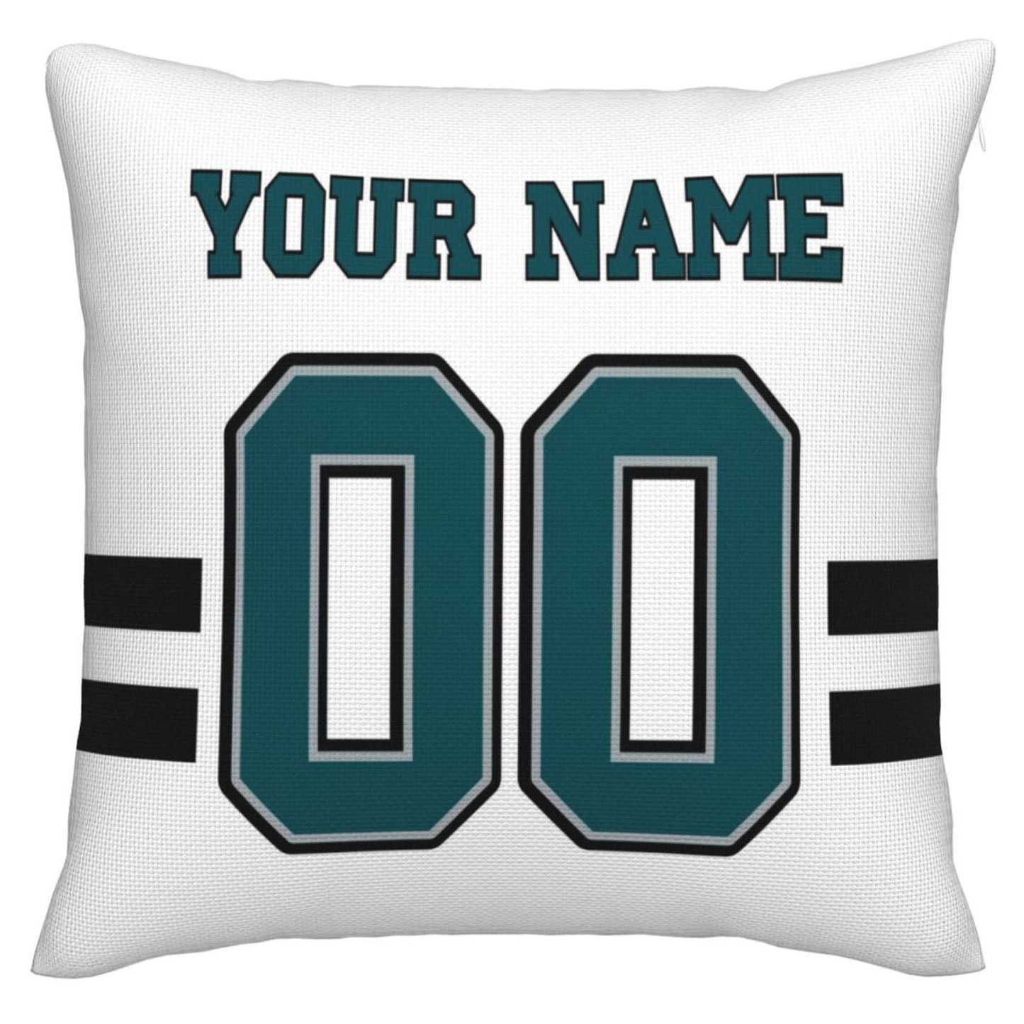 Custom P.Eagles Pillow Decorative Throw Pillow Case - Print Personalized Football Team Fans Name & Number Birthday Gift Football Pillows