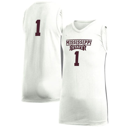 #1 M.State Bulldogs Game Jersey White Basketball Jersey Stitched American College Jerseys