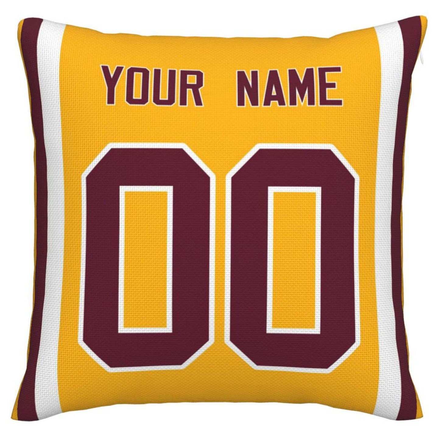 Custom W.Football Team Pillow Decorative Throw Pillow Case - Print Personalized Football Team Fans Name & Number Birthday Gift Football Pillows