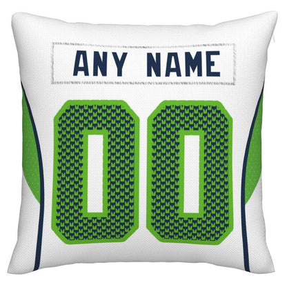 Custom S.Seahawks Pillow Decorative Throw Pillow Case - Print Personalized Football Team Fans Name & Number Birthday Gift Football Pillows