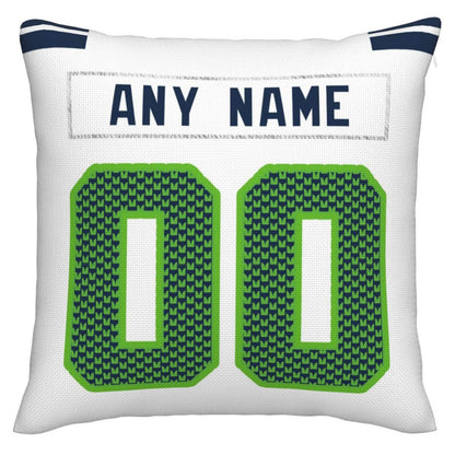 Custom S.Seahawks Pillow Decorative Throw Pillow Case - Print Personalized Football Team Fans Name & Number Birthday Gift Football Pillows