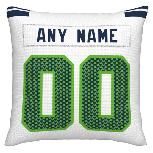 Custom S.Seahawks Pillow Decorative Throw Pillow Case - Print Personalized Football Team Fans Name & Number Birthday Gift Football Pillows