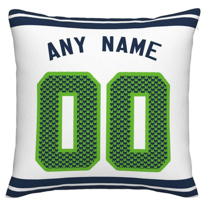 Custom S.Seahawks Pillow Decorative Throw Pillow Case - Print Personalized Football Team Fans Name & Number Birthday Gift Football Pillows