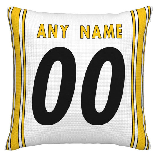 Custom P.Steelers Pillow Decorative Throw Pillow Case - Print Personalized Football Team Fans Name & Number Birthday Gift Football Pillows