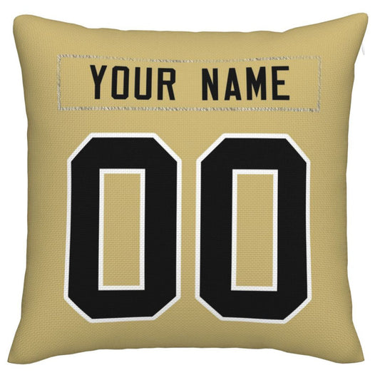 Custom NO.Saints Pillow Decorative Throw Pillow Case - Print Personalized Football Team Fans Name & Number Birthday Gift Football Pillows