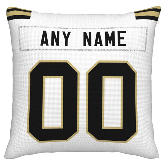 Custom NO.Saints Pillow Decorative Throw Pillow Case - Print Personalized Football Team Fans Name & Number Birthday Gift Football Pillows