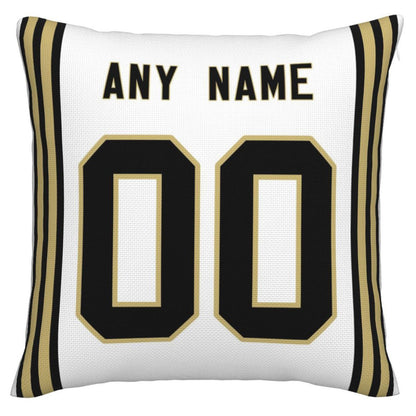 Custom NO.Saints Pillow Decorative Throw Pillow Case - Print Personalized Football Team Fans Name & Number Birthday Gift Football Pillows