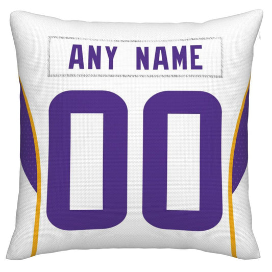 Custom MN.Vikings Pillow Decorative Throw Pillow Case - Print Personalized Football Team Fans Name & Number Birthday Gift Football Pillows