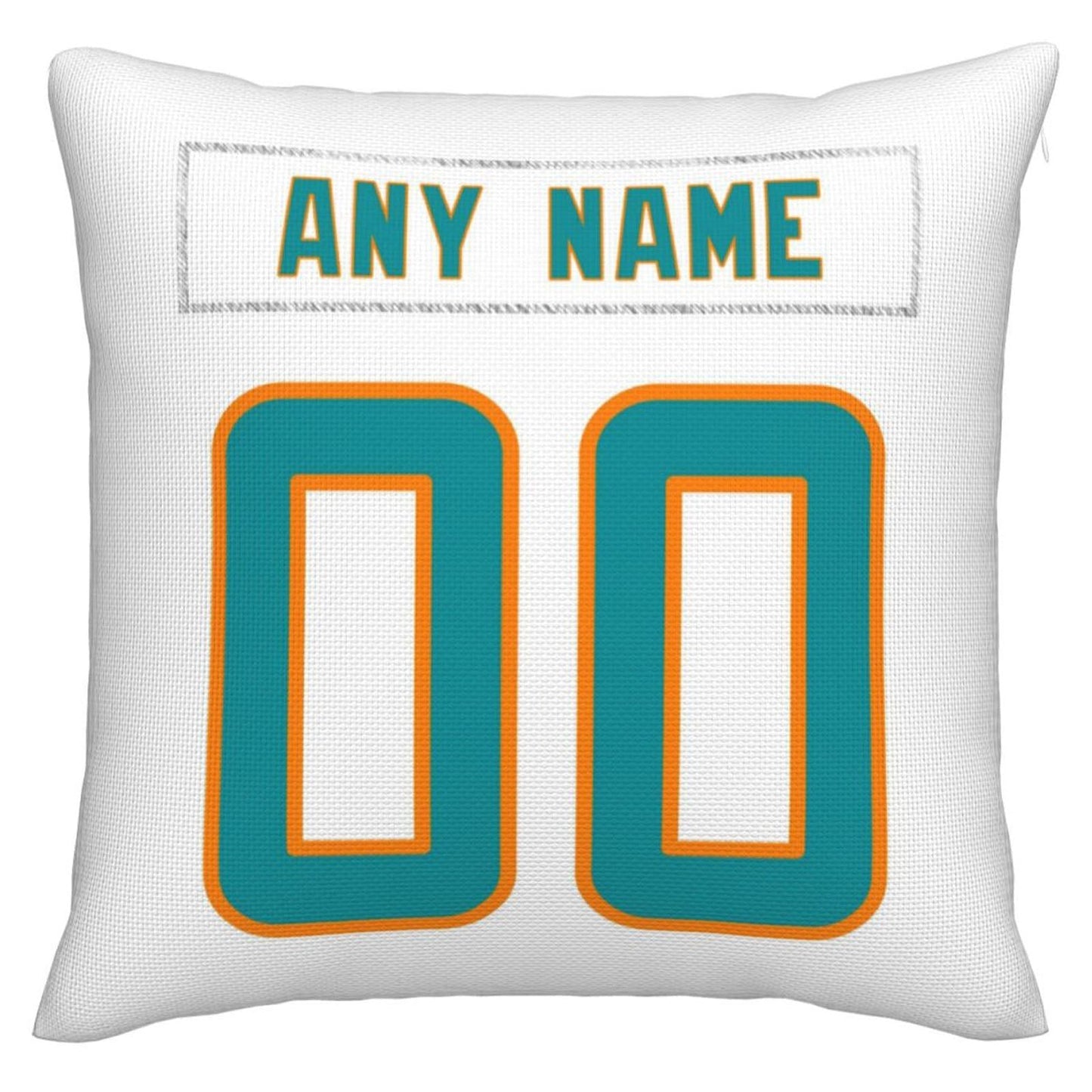 Custom M.Dolphins Pillow Decorative Throw Pillow Case - Print Personalized Football Team Fans Name & Number Birthday Gift Football Pillows