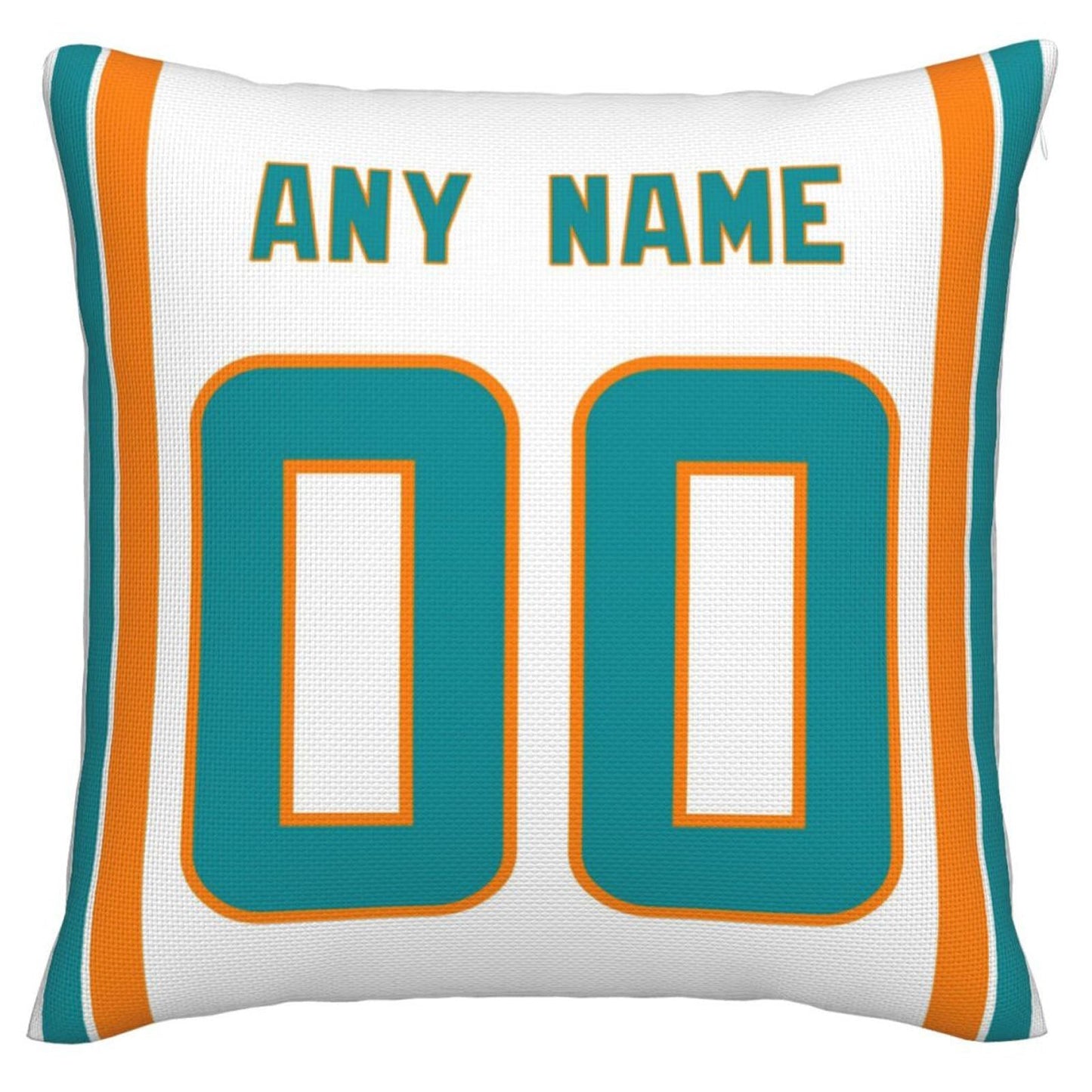 Custom M.Dolphins Pillow Decorative Throw Pillow Case - Print Personalized Football Team Fans Name & Number Birthday Gift Football Pillows