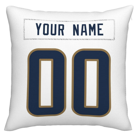 Custom LA.Rams Pillow Decorative Throw Pillow Case - Print Personalized Football Team Fans Name & Number Birthday Gift Football Pillows