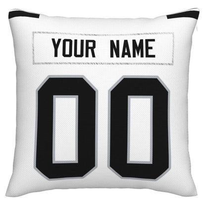 Custom LV.Raiders Pillow Decorative Throw Pillow Case - Print Personalized Football Team Fans Name & Number Birthday Gift Football Pillows