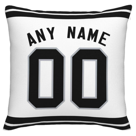 Custom LV.Raiders Pillow Decorative Throw Pillow Case - Print Personalized Football Team Fans Name & Number Birthday Gift Football Pillows