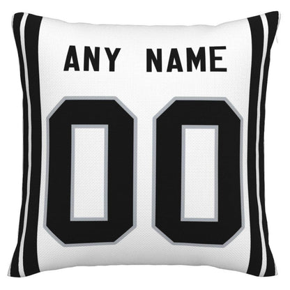 Custom LV.Raiders Pillow Decorative Throw Pillow Case - Print Personalized Football Team Fans Name & Number Birthday Gift Football Pillows