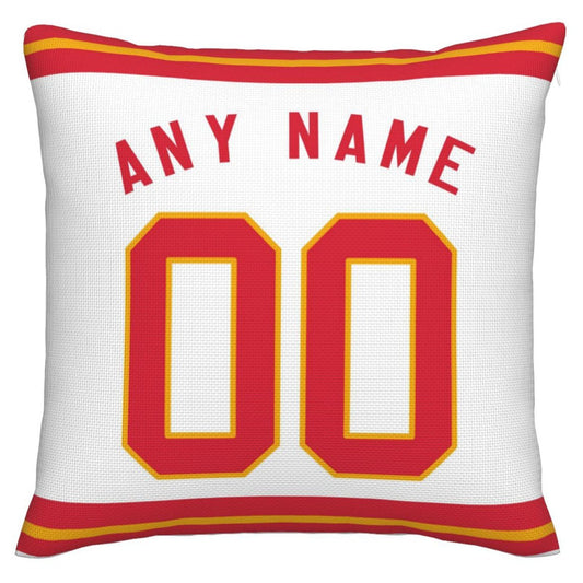 Custom KC.Chiefs Pillow Decorative Throw Pillow Case - Print Personalized Football Team Fans Name & Number Birthday Gift Football Pillows