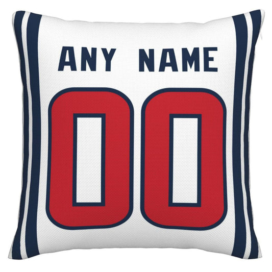 Custom H.Texans Pillow Decorative Throw Pillow Case - Print Personalized Football Team Fans Name & Number Birthday Gift Football Pillows