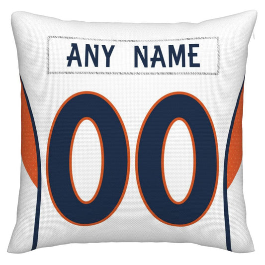 Custom D.Broncos Pillow Decorative Throw Pillow Case - Print Personalized Football Team Fans Name & Number Birthday Gift Football Pillows