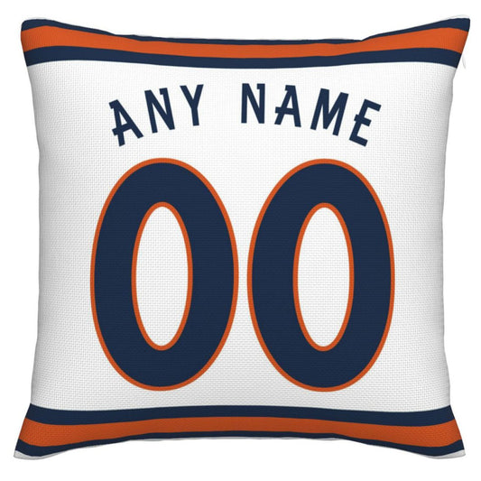 Custom D.Broncos Pillow Decorative Throw Pillow Case - Print Personalized Football Team Fans Name & Number Birthday Gift Football Pillows