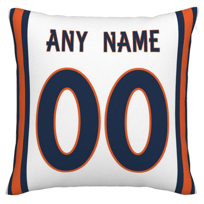 Custom D.Broncos Pillow Decorative Throw Pillow Case - Print Personalized Football Team Fans Name & Number Birthday Gift Football Pillows