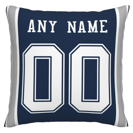 Custom D.Cowboys Pillow Decorative Throw Pillow Case - Print Personalized Football Team Fans Name & Number Birthday Gift Football Pillows