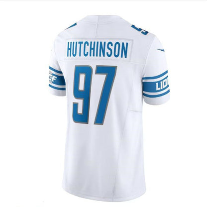 D.Lions #97 Aidan Hutchinson Vapor F.U.S.E. Limited Jersey - White Stitched American Football Jerseys