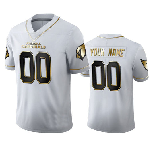 Custom A.Cardinal White Golden Edition Vapor Limited Stitched Football Jerseys