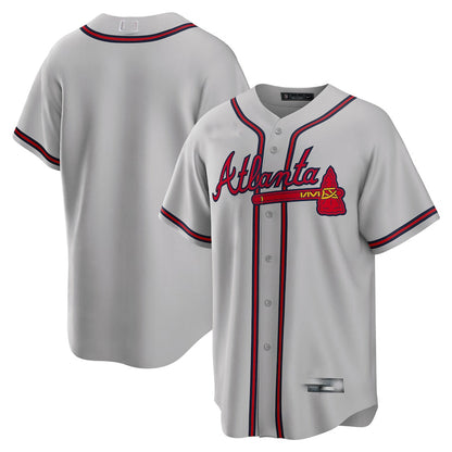 Atlanta Braves Gray Road Replica Team Jersey Stitches Baseball Jerseys