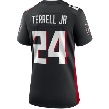 A.Falcons #24 A.J. Terrell Jr. Black Game Jersey Stitched American Football Jerseys