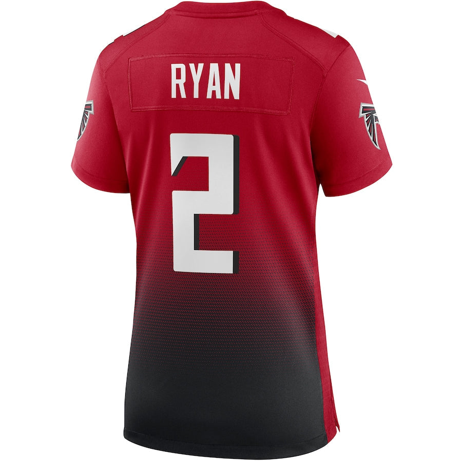 A.Falcons #2 Matt Ryan Red 2nd Alternate Game Jersey Stitched American Football Jerseys