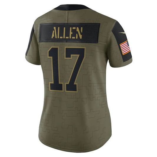 B.Bills #17 Josh Allen Olive 2021 Salute To Service Limited Player Jersey  American Stitched Football Jerseys