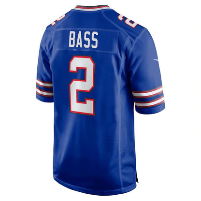 B.Bills #2 Tyler Bass Royal Game Player Jersey American Stitched Football Jerseys