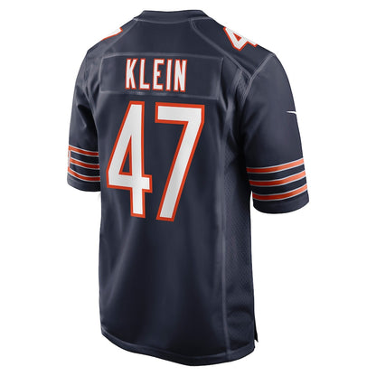 C.Bears #47 A.J. Klein Navy Game Player Jersey Stitched American Football Jerseys