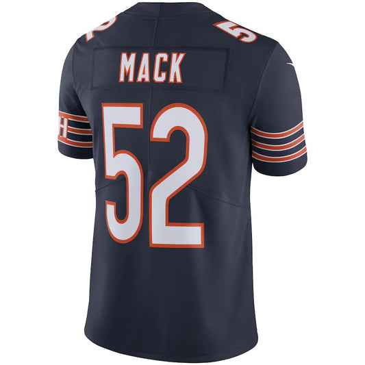 C.Bears #52 Khalil Mack Navy Vapor Limited Jersey Stitched American Football Jerseys