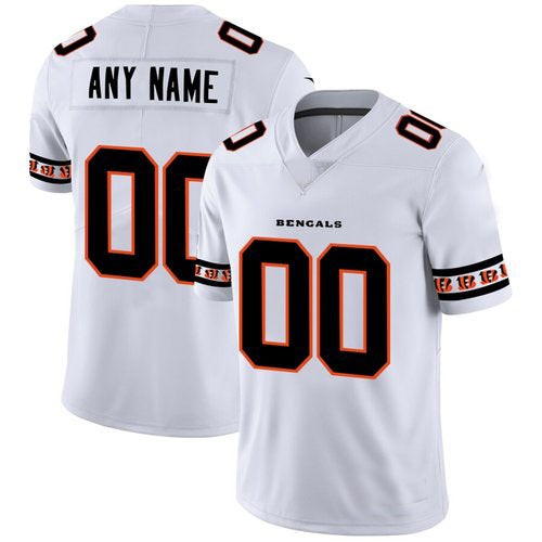 Custom C.Bengals White Team Logo Vapor Limited Jersey American Stitched Football Jerseys