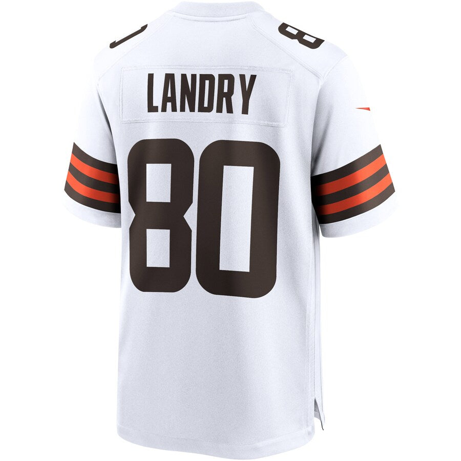 C.Browns #80 Jarvis Landry White Game Jersey Stitched American Football Jerseys