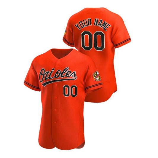 Baseball Jerseys Custom Baltimore Orioles Baseball Game Orange Stitched Jerseys