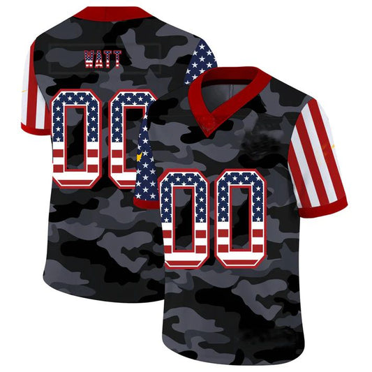 Custom SF.49ers American Team 32 and Number and Name 2020 Camo Salute to Service Limited Jersey Stitched American Football Jerseys