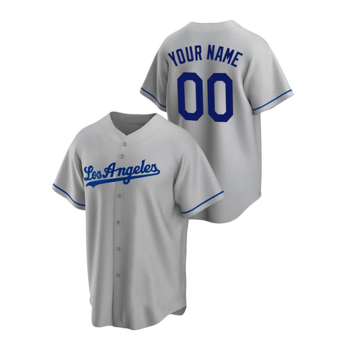 Baseball Jerseys Custom Los Angeles Dodgers Gray Jerseys Stitched Men Youth And Women For Birthday Gift