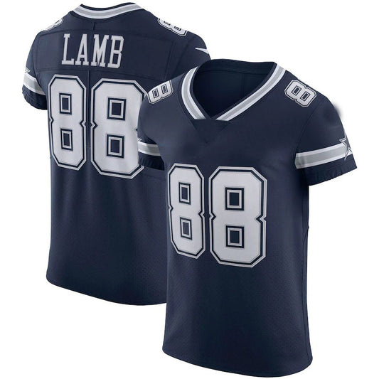 D.Cowboys #88 CeeDee Lamb Navy Vapor Elite Jersey Stitched American Football Jerseys