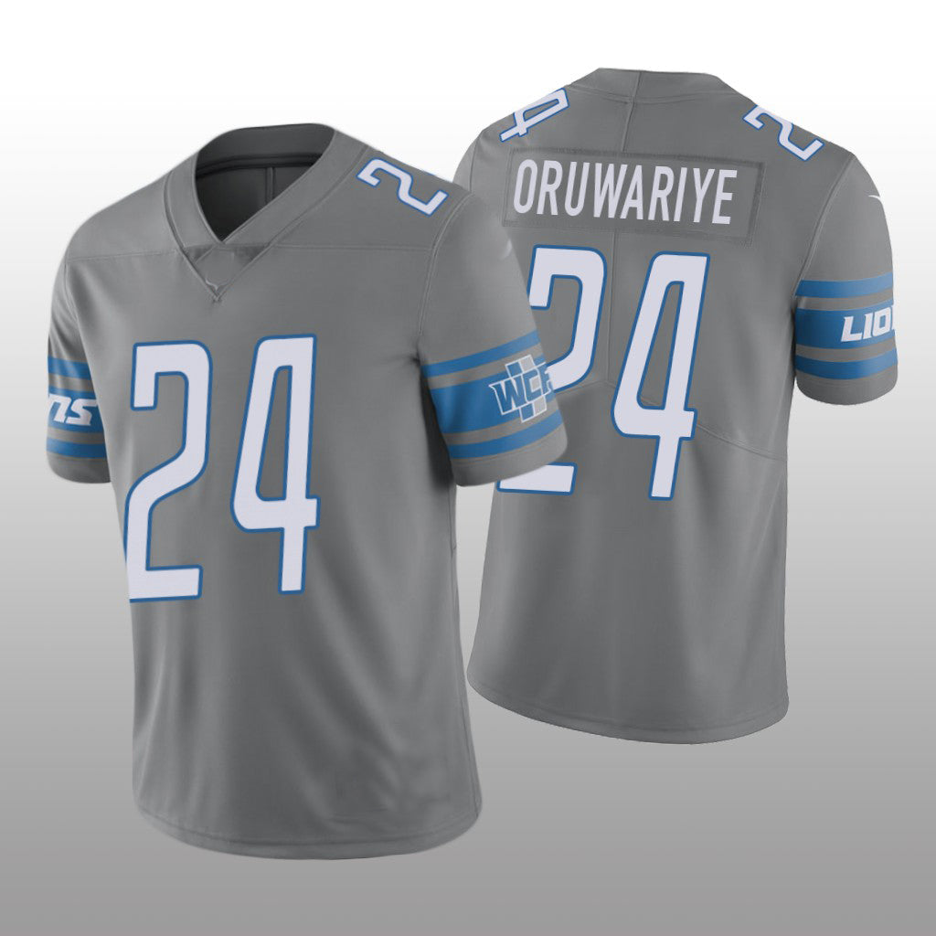 D.Lions #24 Amani Oruwariye Silver Vapor Limited Jersey Stitched American Football Jerseys