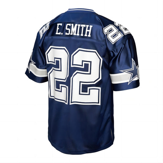 D.Cowboys #22 Emmitt Smith Mitchell & Ness Navy 1996 Legacy Replica Jersey Fashion Jersey American Jerseys